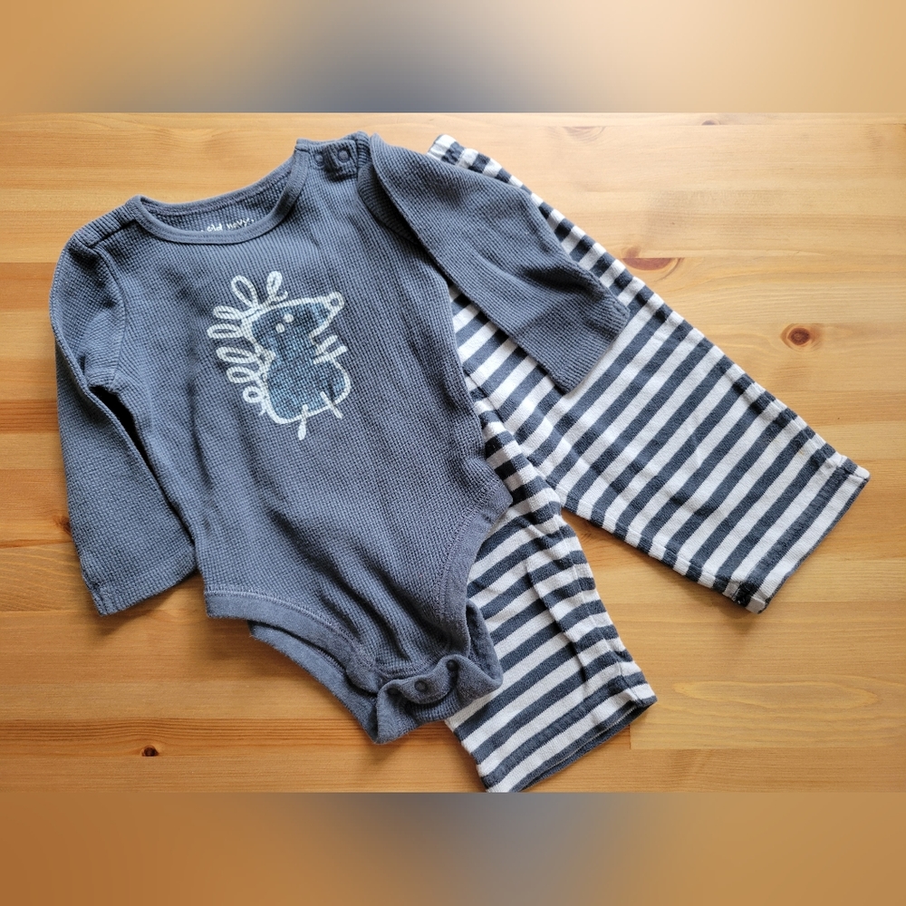 Old Navy Baby - Hedgehog Onesie Pant Set